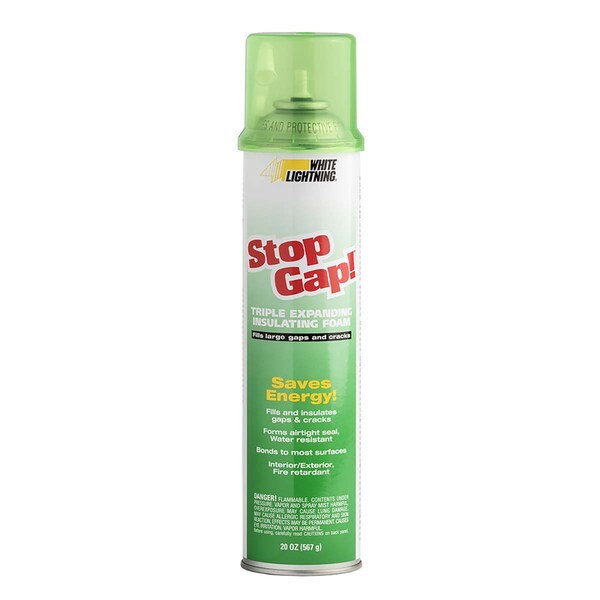 Krylon White Lightning Stop Gap! Expanding Foam Stop Gap! Triple Expanding Foam 20 Oz. WL3333320